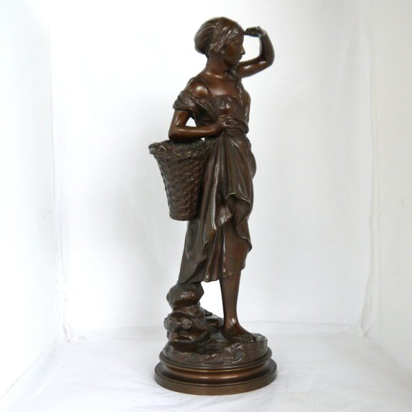 Eugène Laurent Bronze "la pécheuse" – Image 3