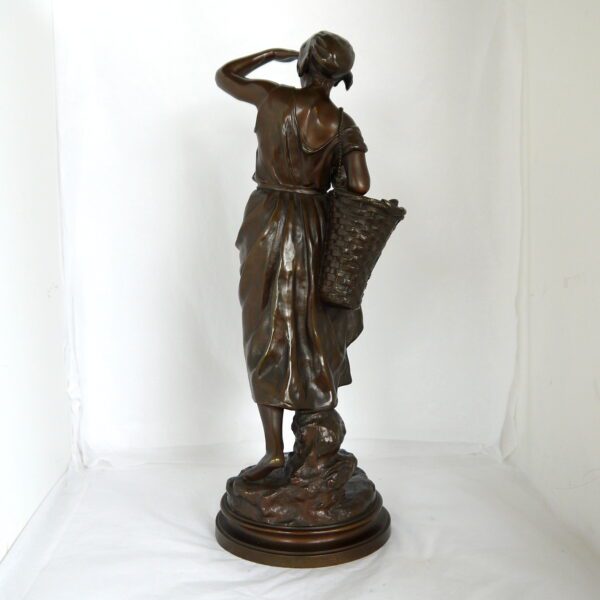 Eugène Laurent Bronze "la pécheuse" – Image 4