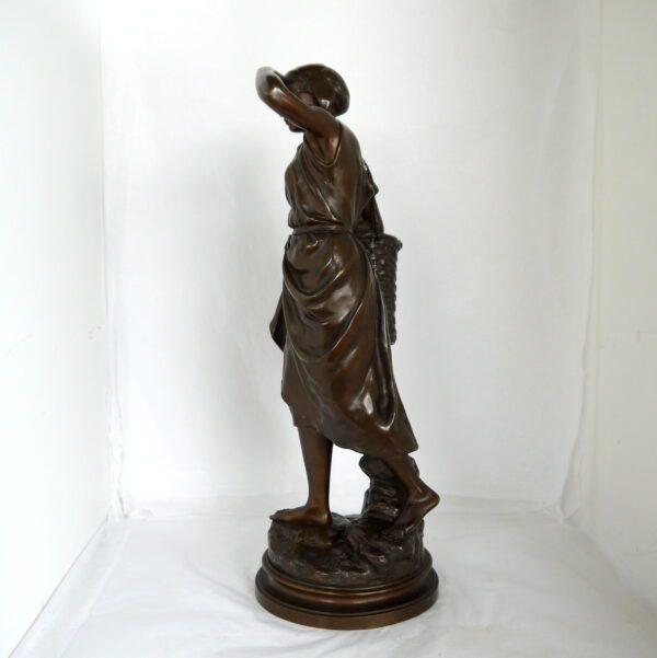 Eugène Laurent Bronze "la pécheuse" – Image 5