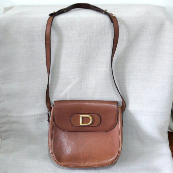 Delvaux sac cuir couleur camel