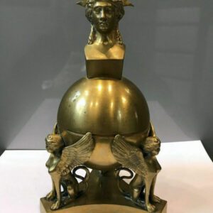 Encrier en bronze doré de style Consulat