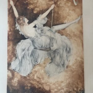 Louis ICART l'escarpolette lithographie l'eau forte 1928