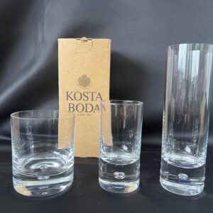 Kosta Boda service de verres série Pippi design scandinave années 70
