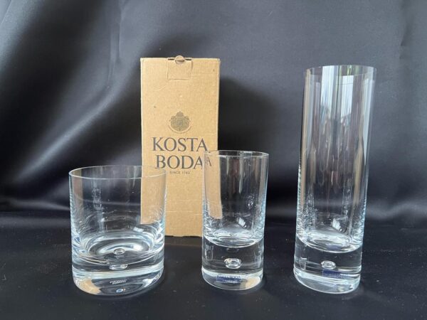 Kosta Boda service de verres série Pippi design scandinave années 70