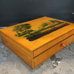 coffret à jeu de quadrille bois de Spa- Jolité de Spa - boîte de Spa