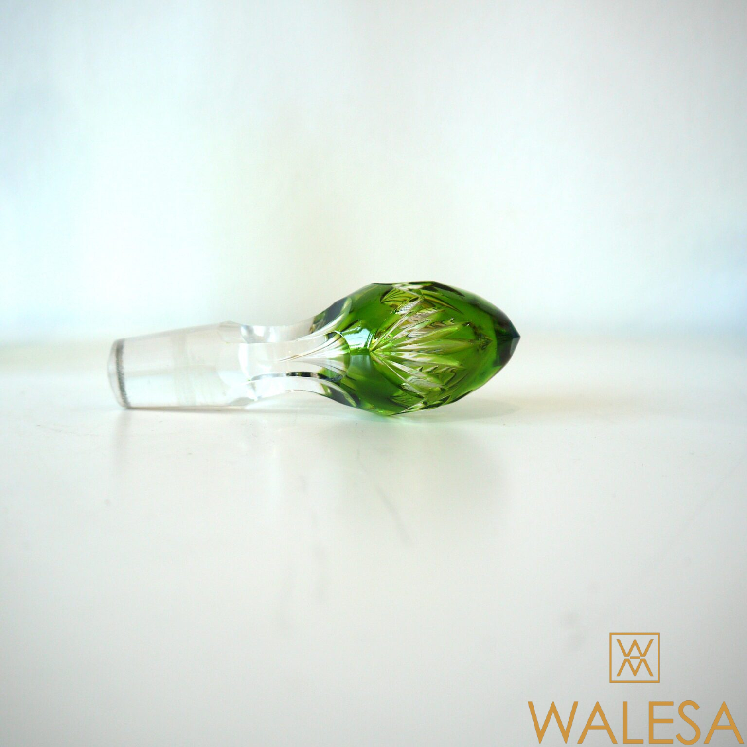 Verre à Liqueur Vintage Holmegaard Kastrup Opaline Vert - Forme Bambou Avec étui