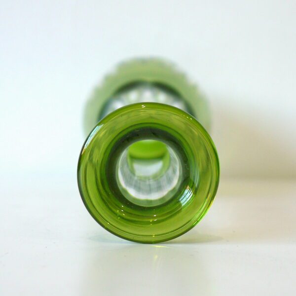 Carafe à liqueur doublée vert de chine Val Saint Lambert – Image 4
