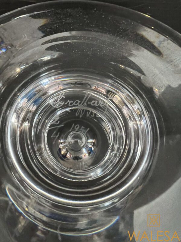 Vase Cristal clair gravé Charles Graffart Val Saint Lambert – Image 7