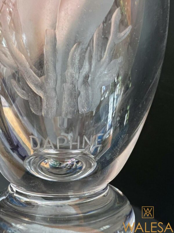 Vase Cristal clair gravé Charles Graffart Val Saint Lambert – Image 6