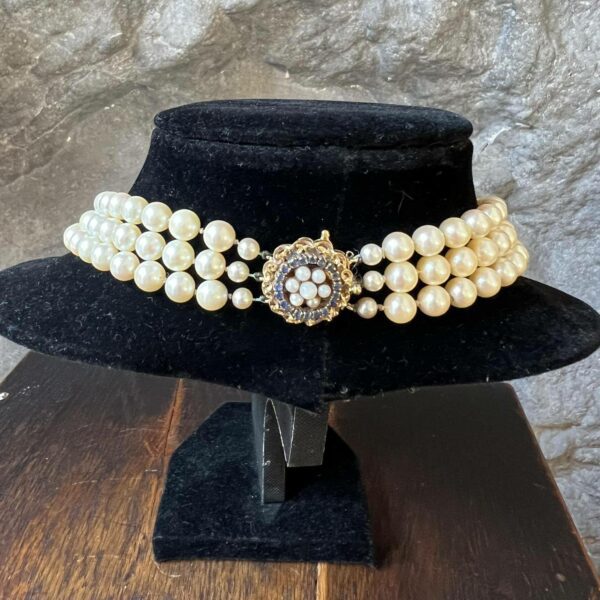 Collier à trois rangs de perles de culture – Image 6