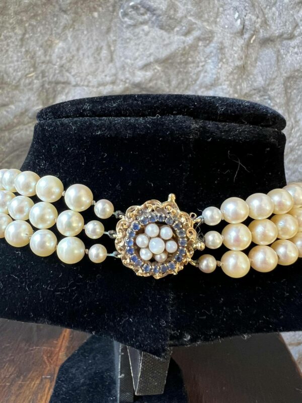 Collier à trois rangs de perles de culture – Image 5