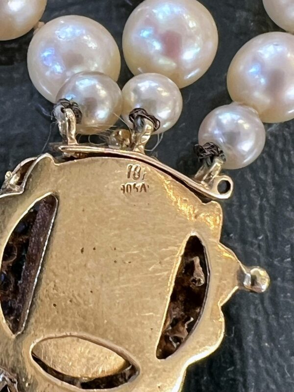 Collier à trois rangs de perles de culture – Image 9