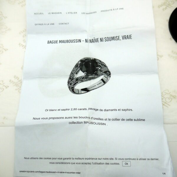 MAUBOUSSIN Bague Ni Naïve Ni soumise – Image 8