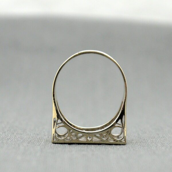 Bague Tank Or blanc et diamants – Image 5