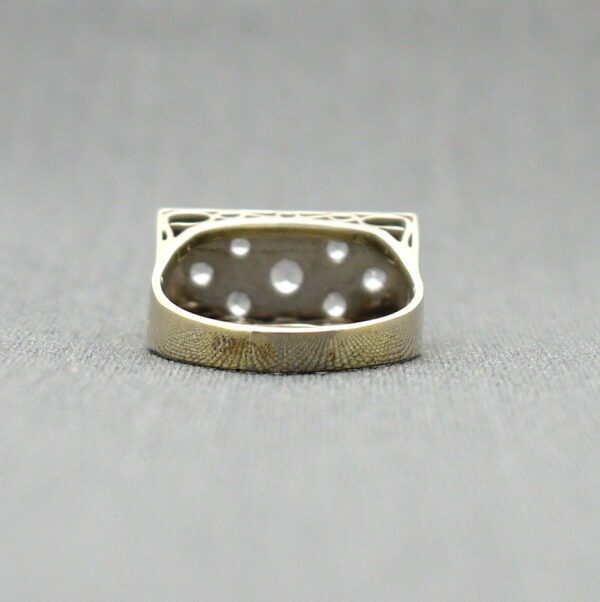 Bague Tank Or blanc et diamants – Image 4