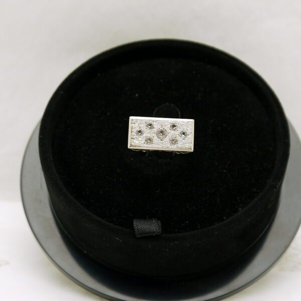 Bague Tank Or blanc et diamants – Image 2