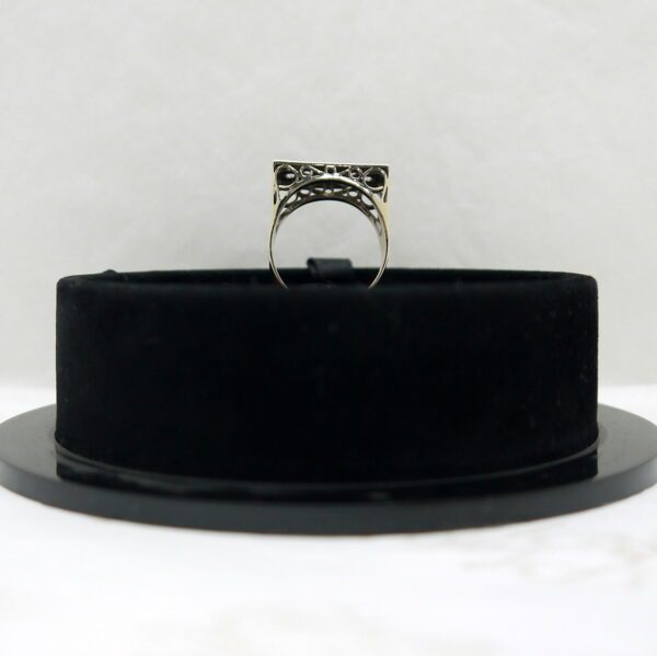 Bague Tank Or blanc et diamants – Image 6