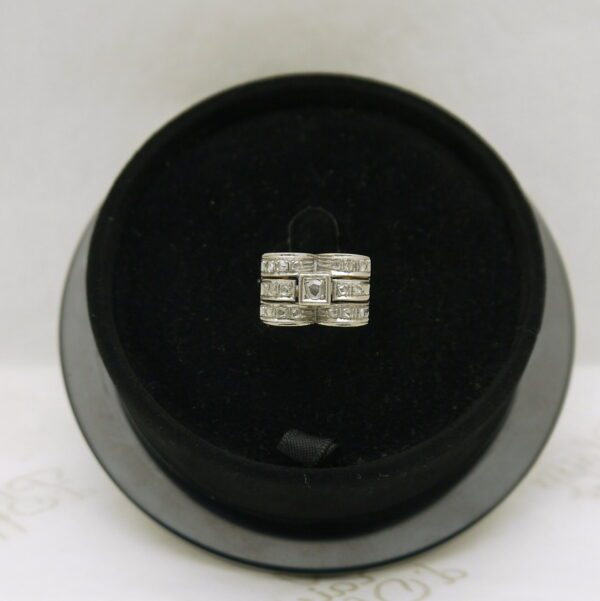 Bague Tank or jaune et diamants – Image 3
