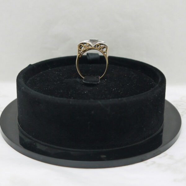 Bague Tank or jaune et diamants – Image 4
