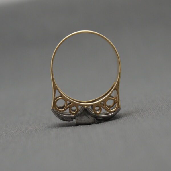 Bague Tank or jaune et diamants – Image 6