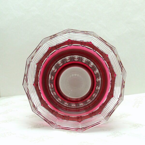 Vase cristal doublé taillé Val Saint Lambert – Image 4