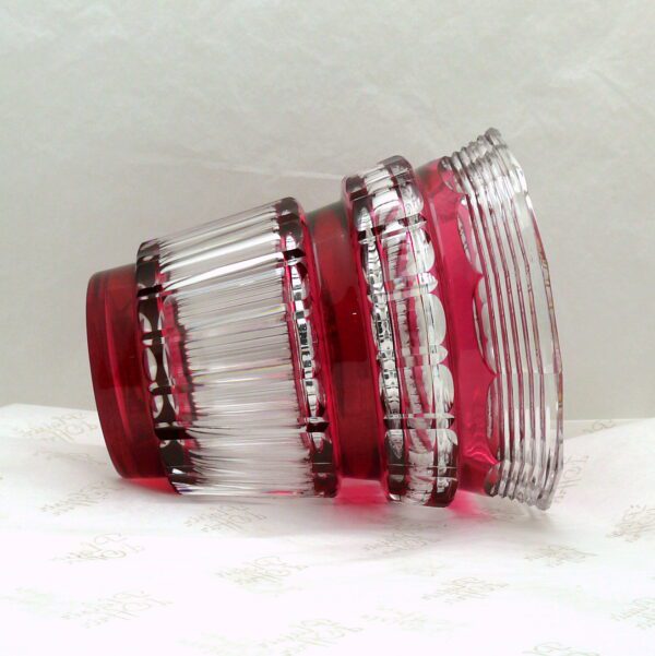 Vase cristal doublé taillé Val Saint Lambert – Image 2