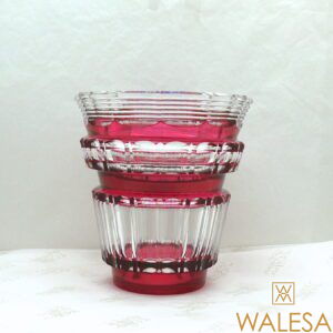 Vase cristal doublé taillé Val Saint Lambert