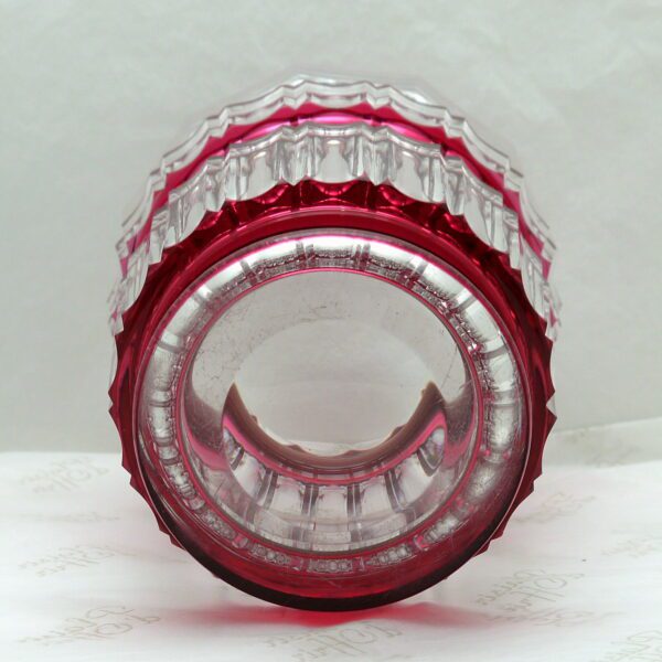 Vase cristal doublé taillé Val Saint Lambert – Image 3