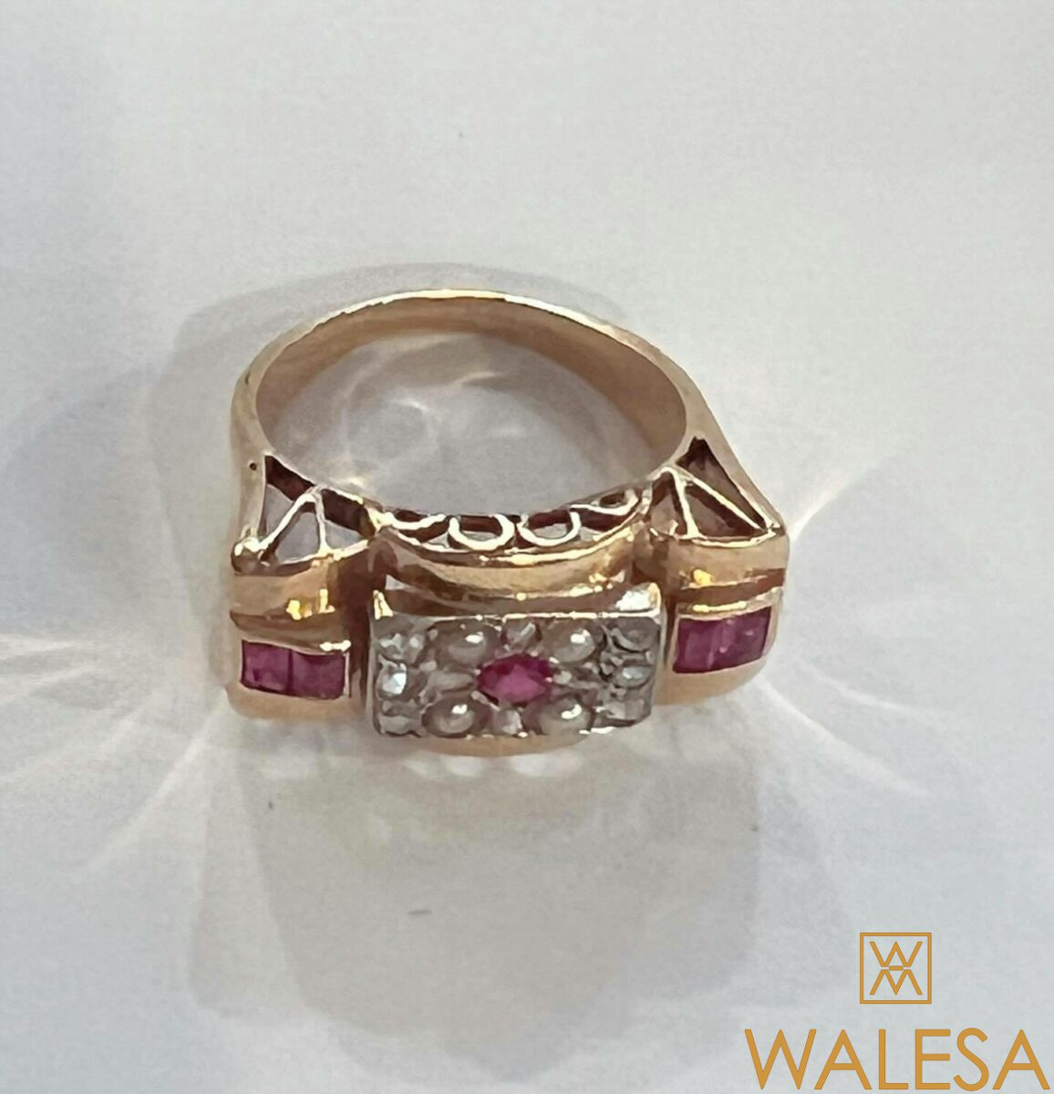 Bague Femme Spinel Rouge Or 18K