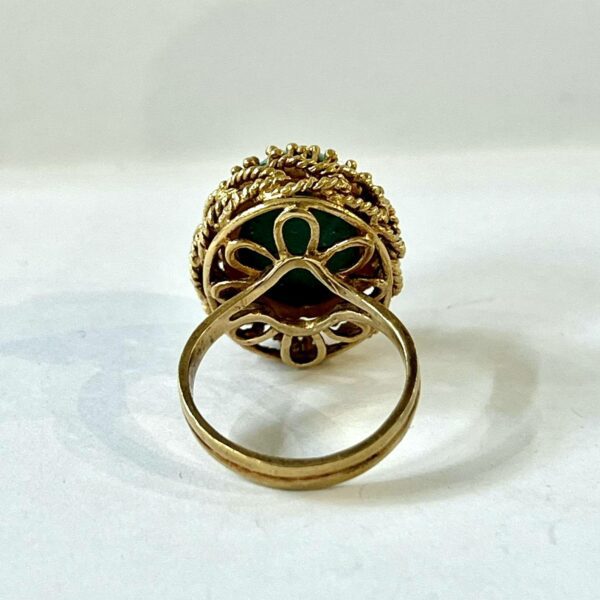Bague “oursin” or jaune et turquoise – Image 4