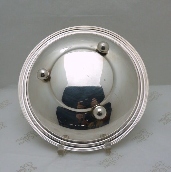 Coupelle tripode métal argenté art Déco – Image 3