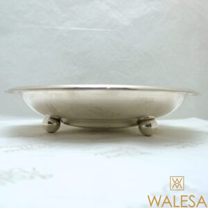 Coupelle tripode métal argenté art Déco