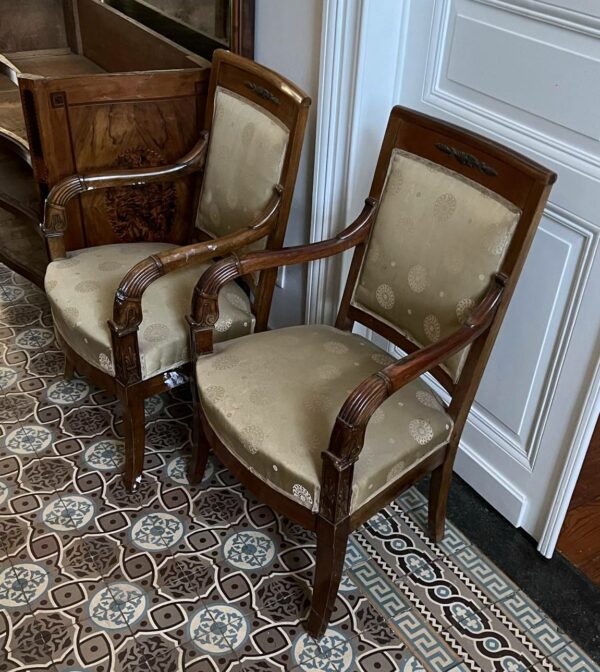 Paire de fauteuils Empire – Image 4