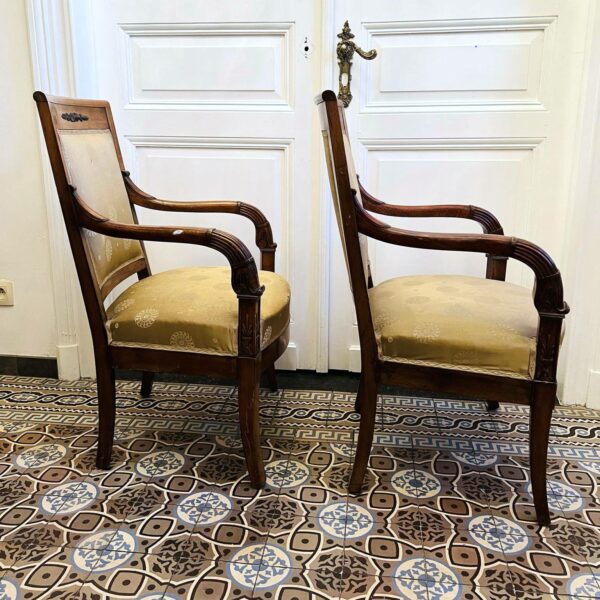 Paire de fauteuils Empire – Image 5