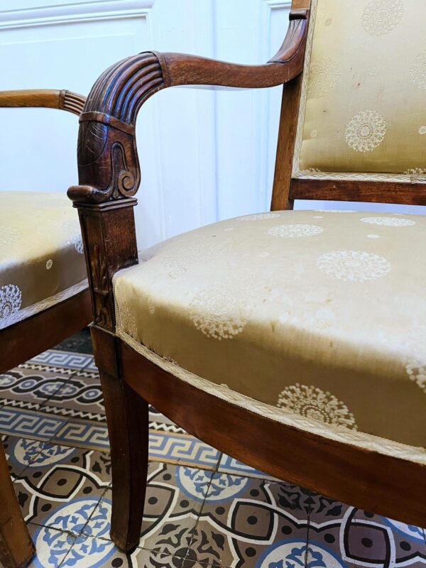 Paire de fauteuils Empire – Image 8