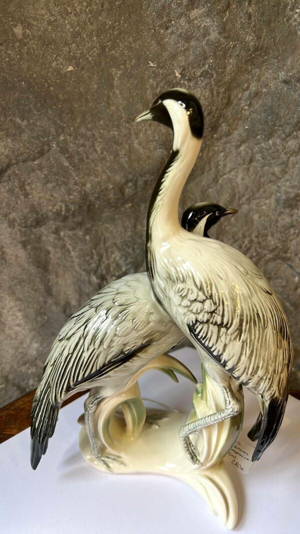 Couple de herons en porcelaine – Image 2