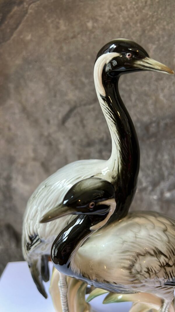 Couple de herons en porcelaine – Image 3