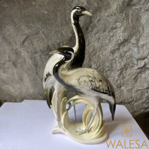 Couple de herons en porcelaine