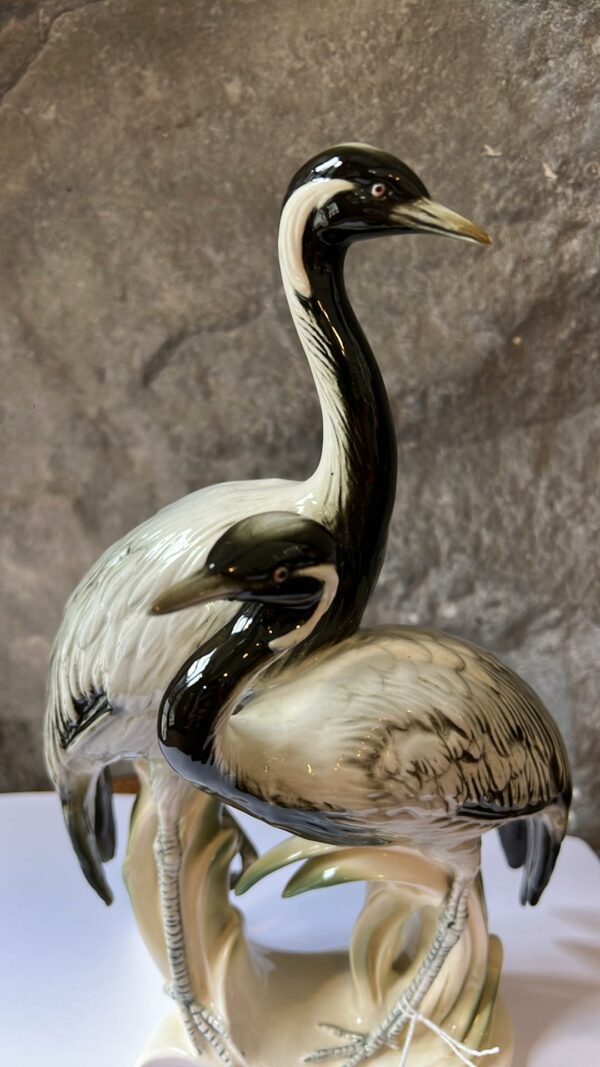 Couple de herons en porcelaine – Image 4