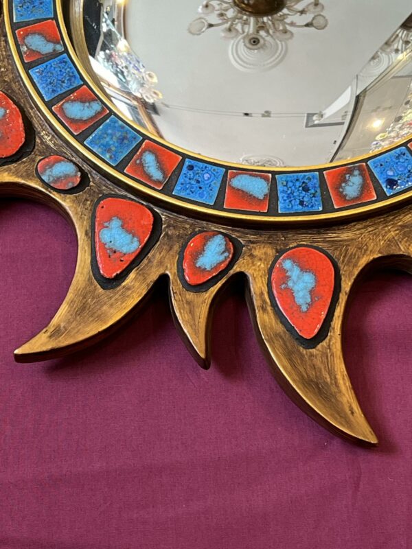 Miroir soleil résine et céramique – Image 4