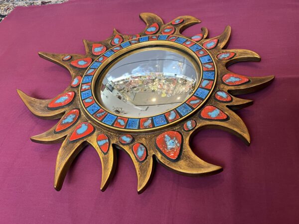 Miroir soleil résine et céramique – Image 3