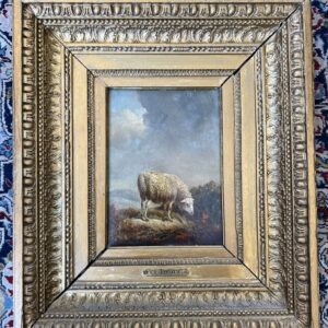 Charles-Émile JACQUE Huile sur panneau « Mouton »