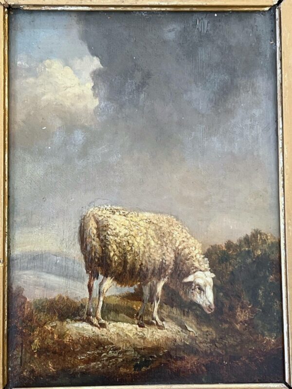 Charles-Émile JACQUE Huile sur panneau « Mouton » – Image 2