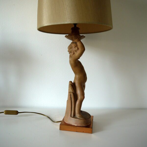 Lampe de table chérubin en terre cuite – Image 5