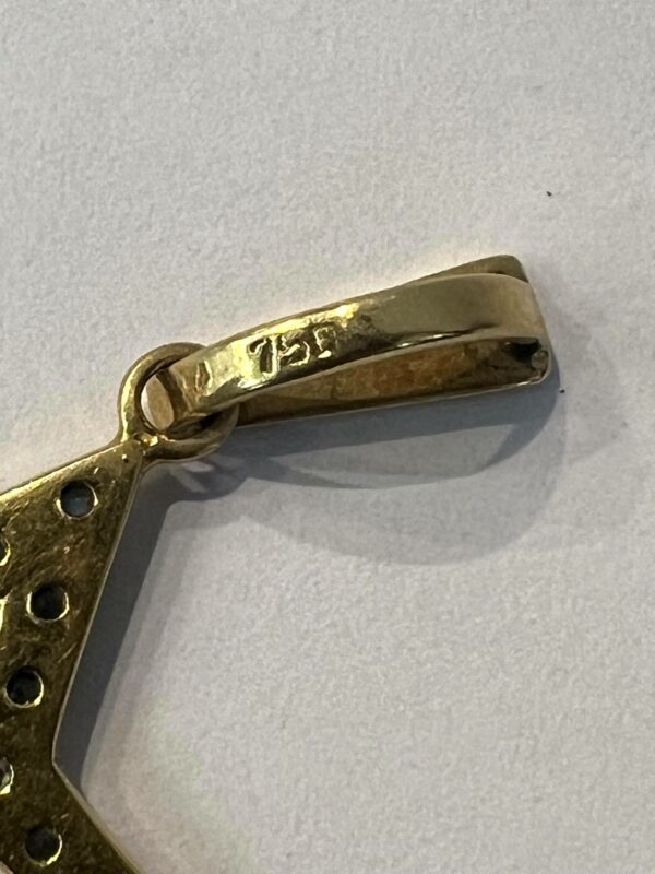 Pendentif en or jaune et saphirs – Image 5