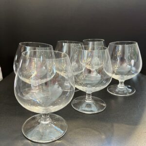 6 verres à cognac cristal du Val Saint Lambert