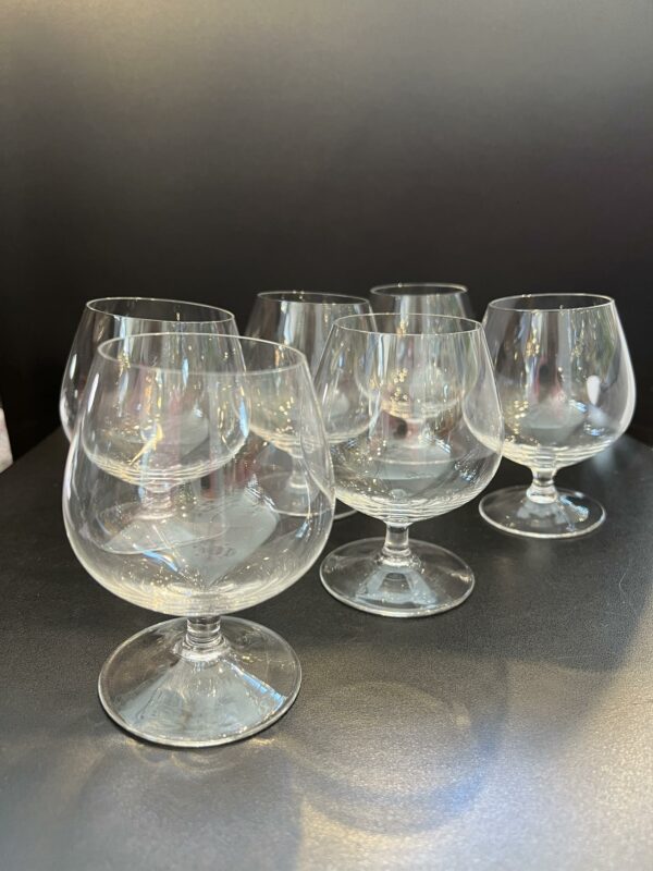 6 verres à cognac cristal du Val Saint Lambert