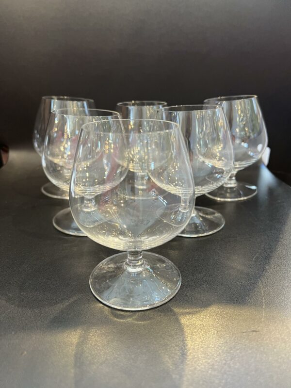 6 verres à cognac cristal du Val Saint Lambert – Image 2