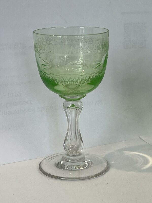 8 verres à vin en cristal du Val Saint Lambert vers 1900 – Image 5