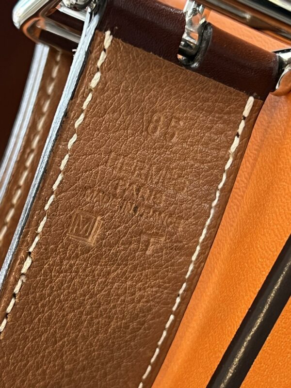 Hermès ceinture “Cape Cod” réversible en cuir – Image 3